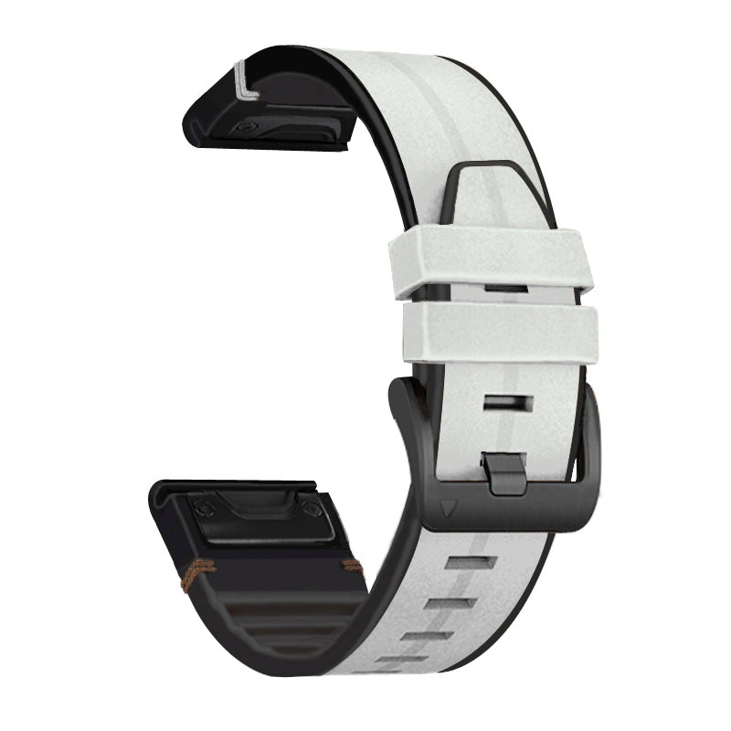 22MM PU Leather Surface+Silicone Smart Watch Band Strap for Garmin Watch 22MM PU Leather Surface+Silicone Smart Watch Band Strap for Garmin Watch